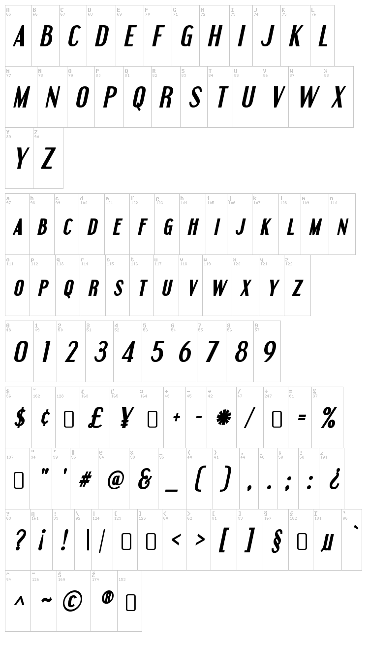 Engebrechtre font map